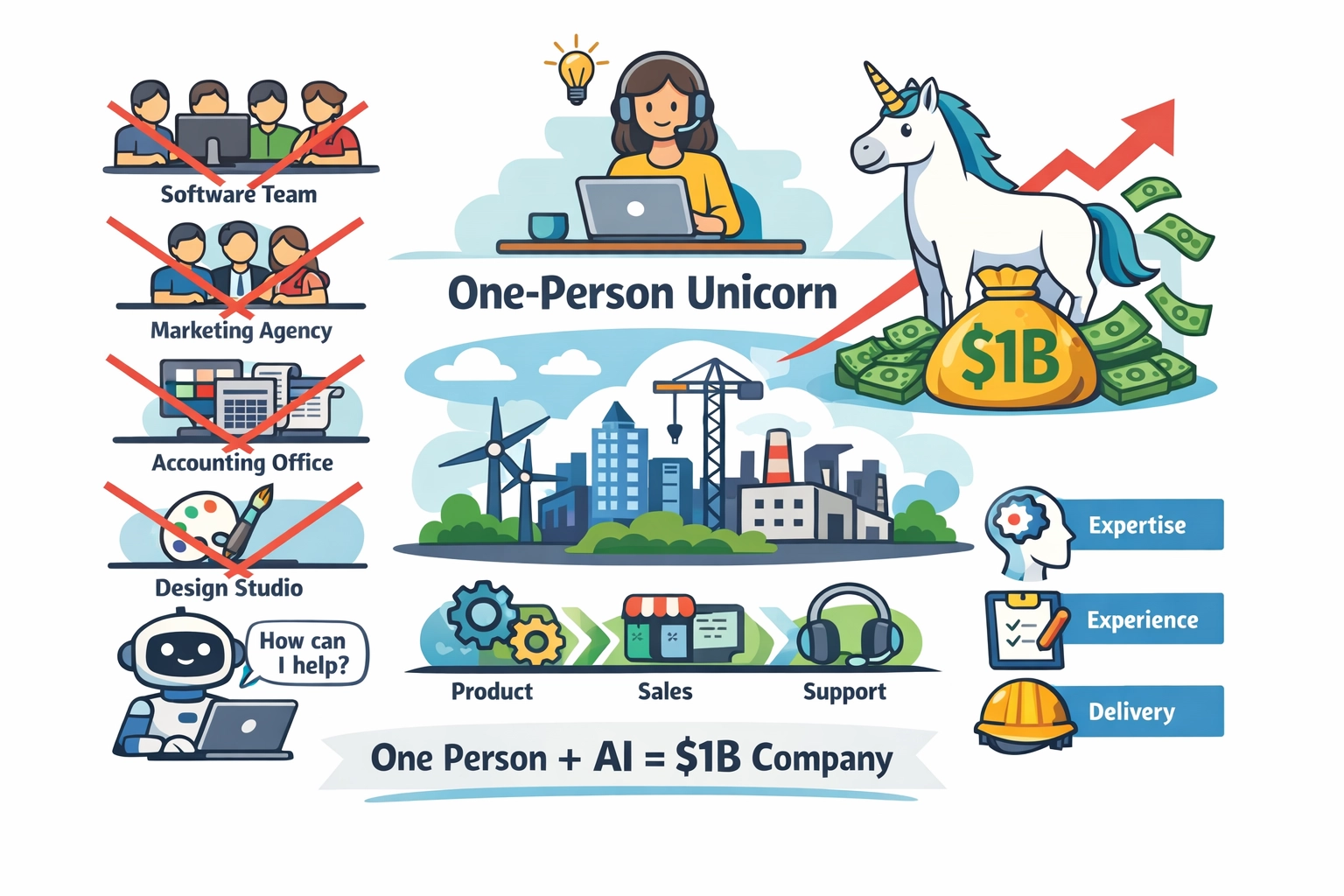 Are one-person billion-dollar companies possible in the AI era?